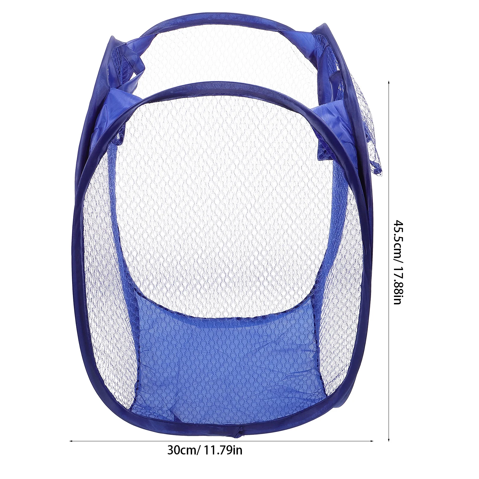 折りたたみ式メッシュランドリーハンパー ブルー 大学寮 小さなアパート 旅行用ランドリーハンパー 汚れた服入れ