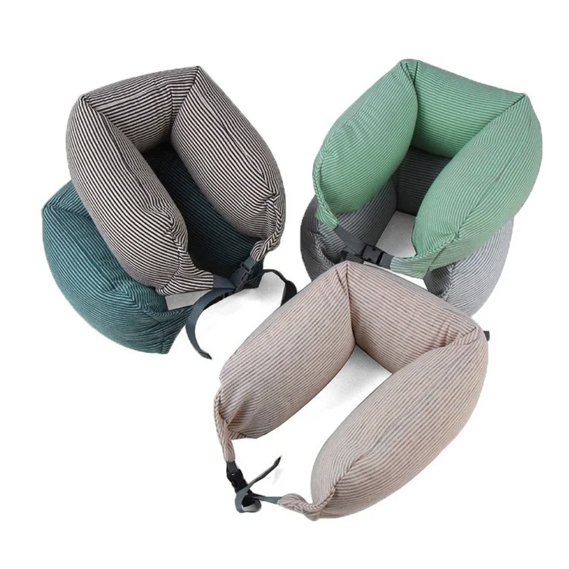 U-shaped Pillow Simple Lunch Break Inflatable Cervical Vertebra Pillow Portable Air Blowing Plane Travel Neck Pillow