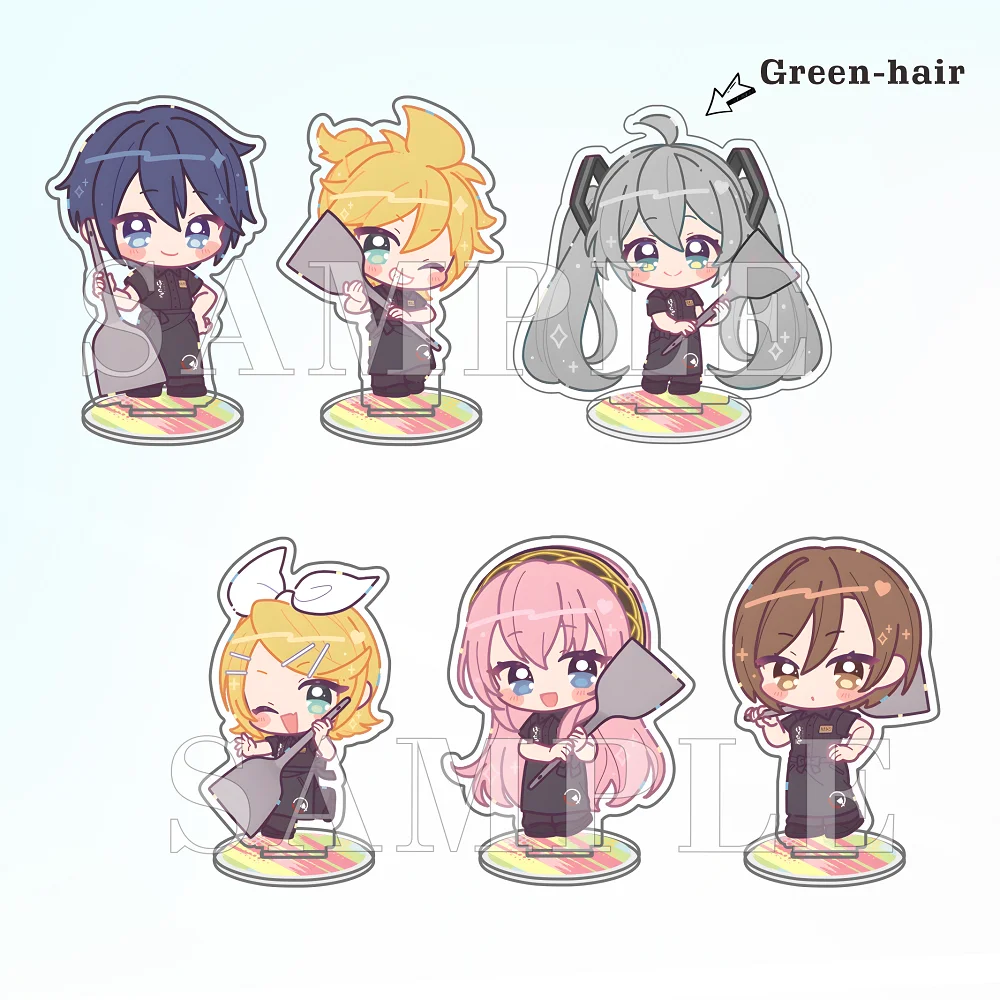 world plan PJSK Okonomiyaki Cute chibi style Acrylic Stand Keychain Charm Accessories Cute Bag Pendant Comic‑style Gift 10CM