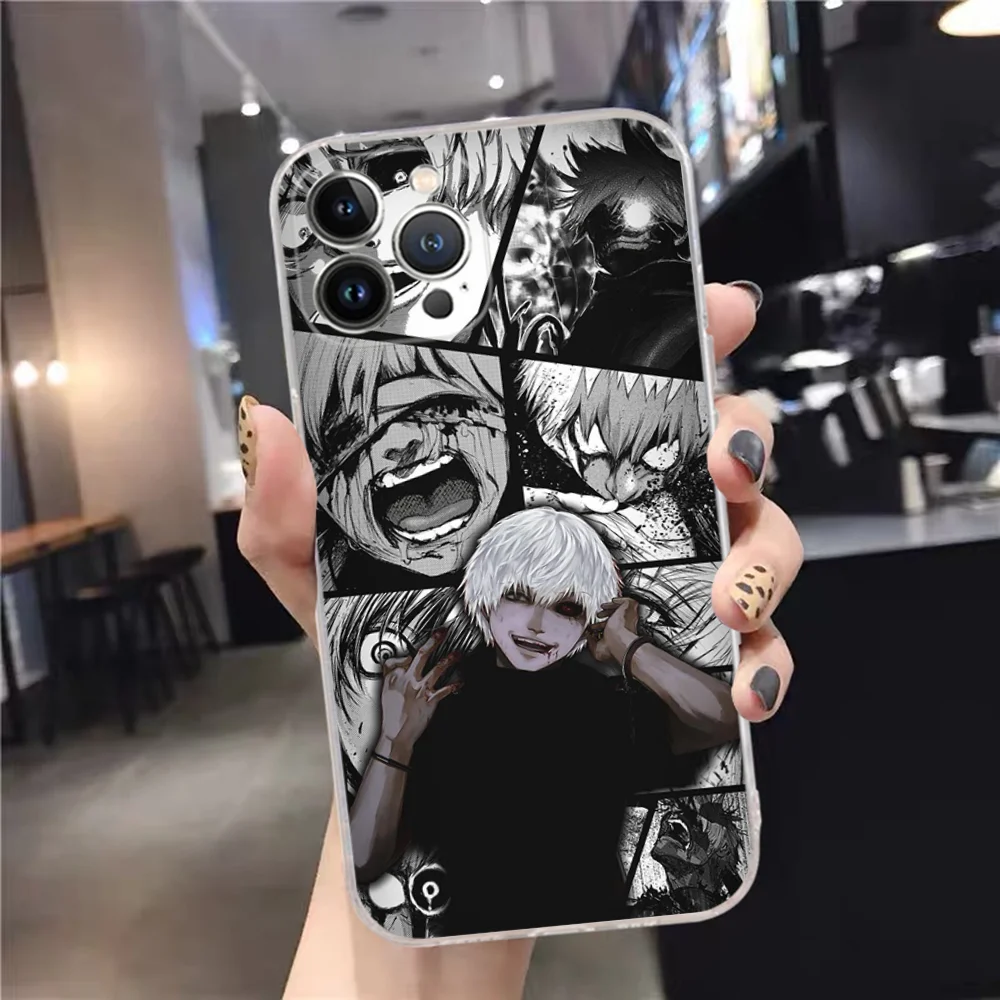 Tokyo Ghoul Kaneki Ken Phone Case Silicone Soft For Iphone 16 15 14 13 12 11 Pro Mini XS MAX Plus X Cover image 4