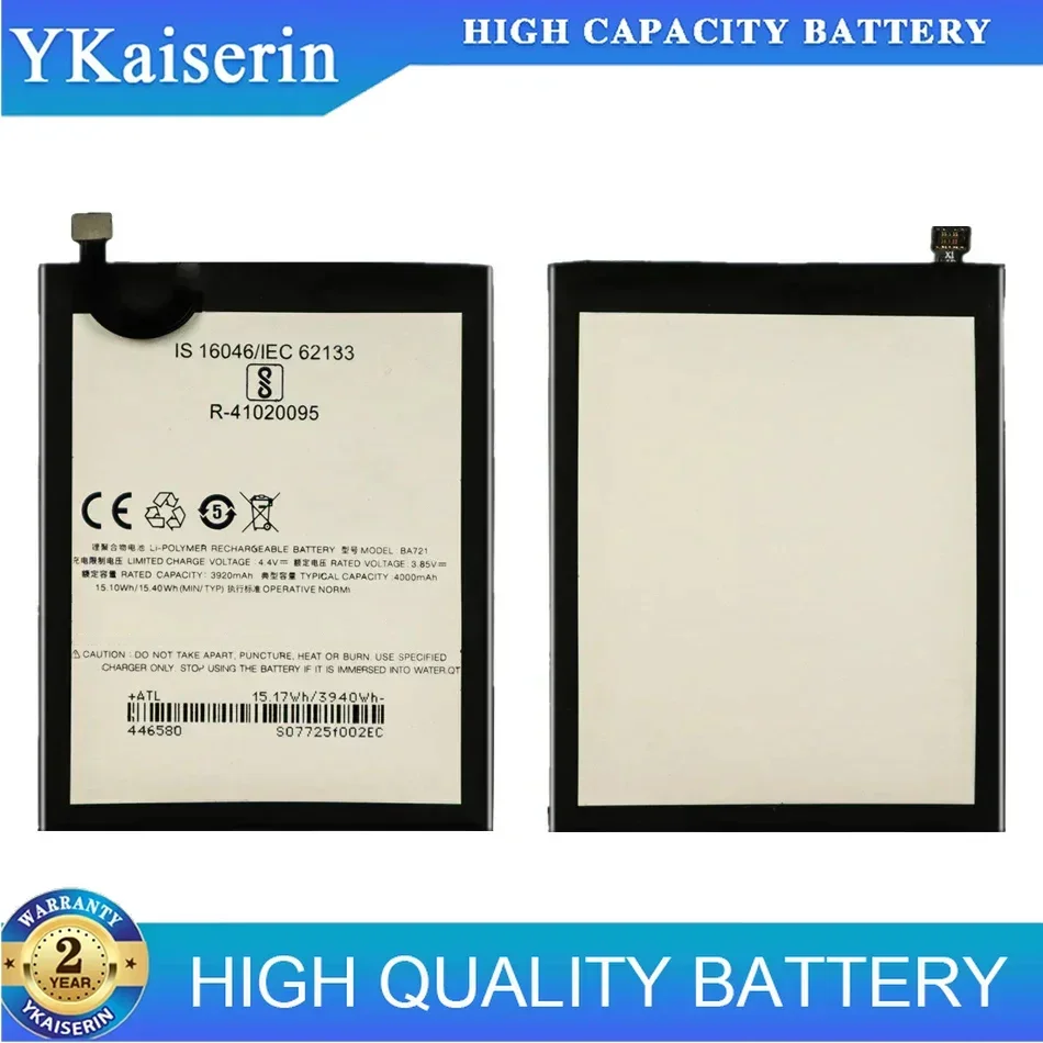 Battery BA721 BA 721  3920mAh for Meizu Meilan Note 6 Note6 M6 M721Q Mobile Phone Bateira