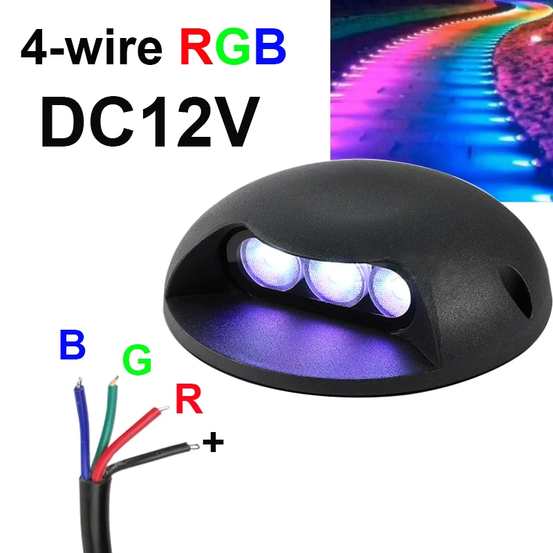 IP68 wodoodporna 9W zewnętrzna kontrola RGB LED światło podziemne zewnętrzna ścieżka ogrodowa podłoga zakopana stocznia krajobraz DC12V