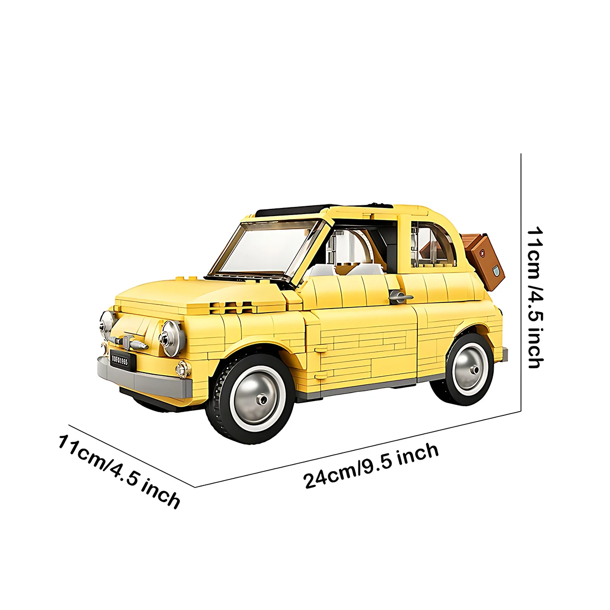 2024 New Building Blocks for Fiat Nuova 500 City Car Model Blocks Compatible 10271 DIY Toys for Children Gift