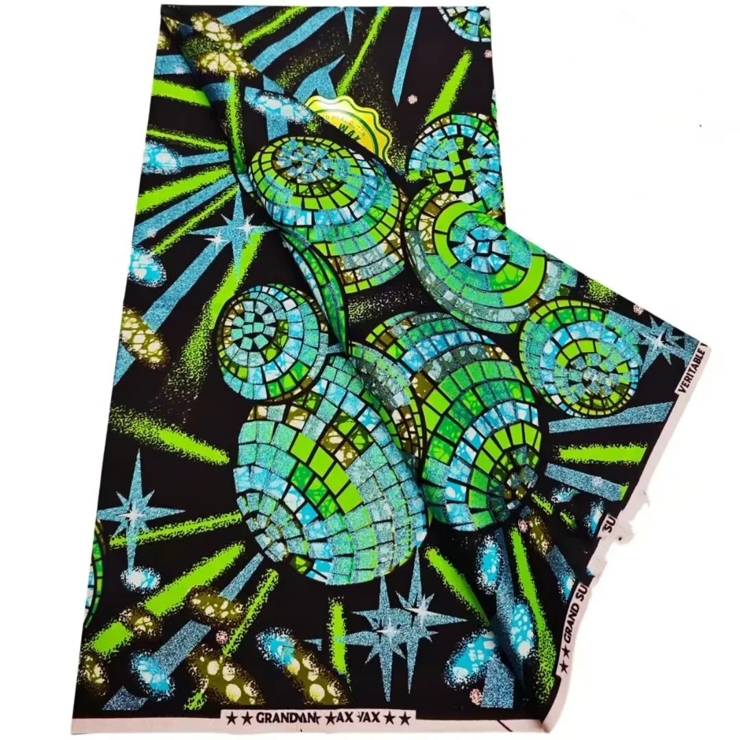 2026 New Style Nigeria Wax Print Golden - High Quality African Wax Print Fabric for Patchwork, Clothing & DIY