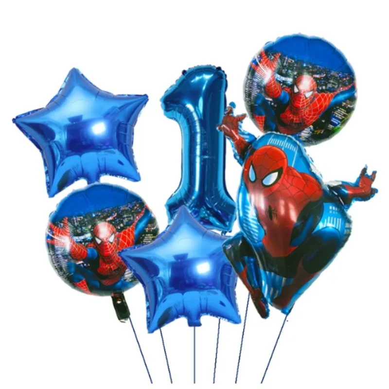 Marvel Children's Birthday Party Decoration Avengers Super Hero Spider Man Aluminum Balloon Set