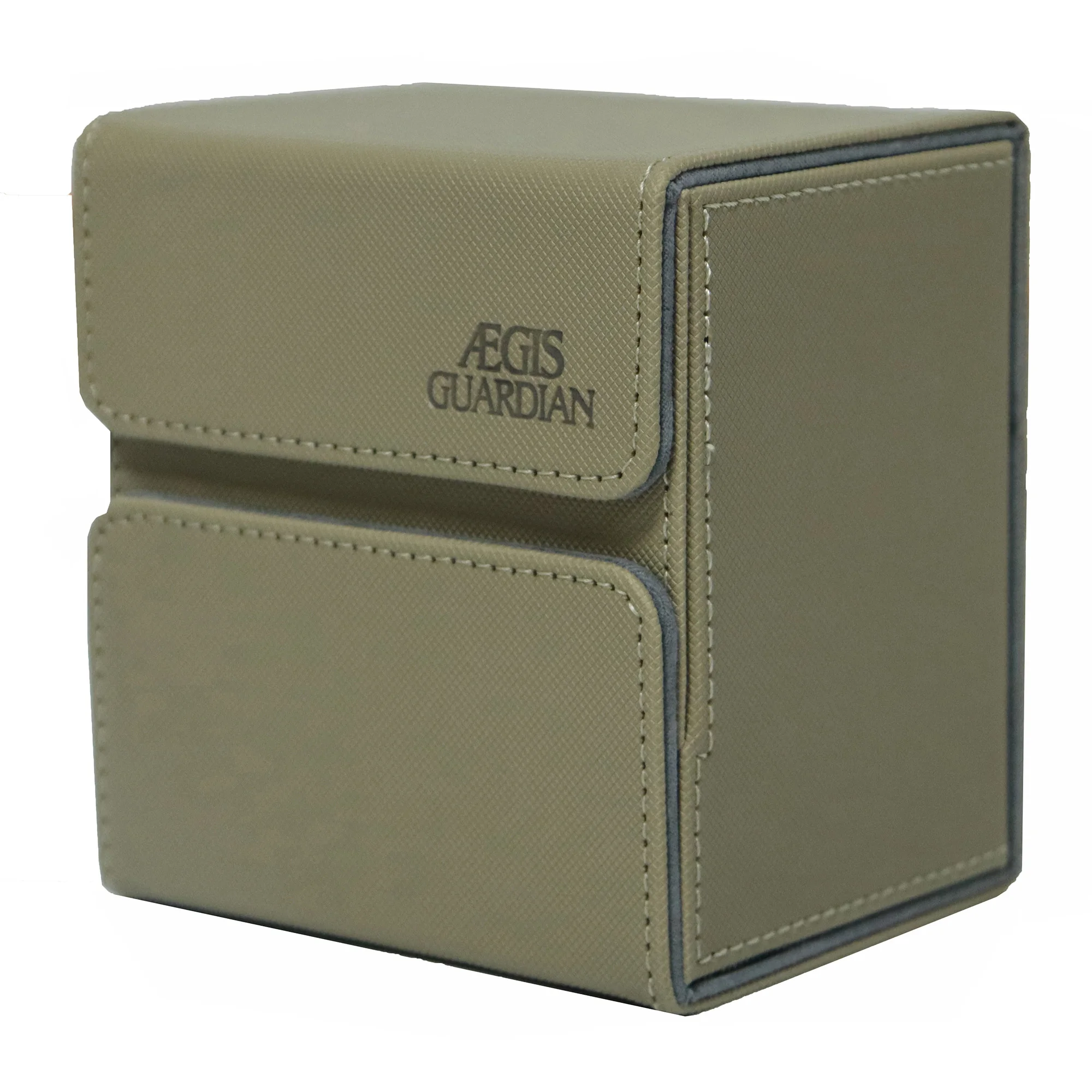 AEGIS GUARDIAN Commander Deck Box Premium Card Case For MTG/PTCG/YuGiOH/Lorcana Fit 100+ Double-Sleeved TCG Cards, Sand Color