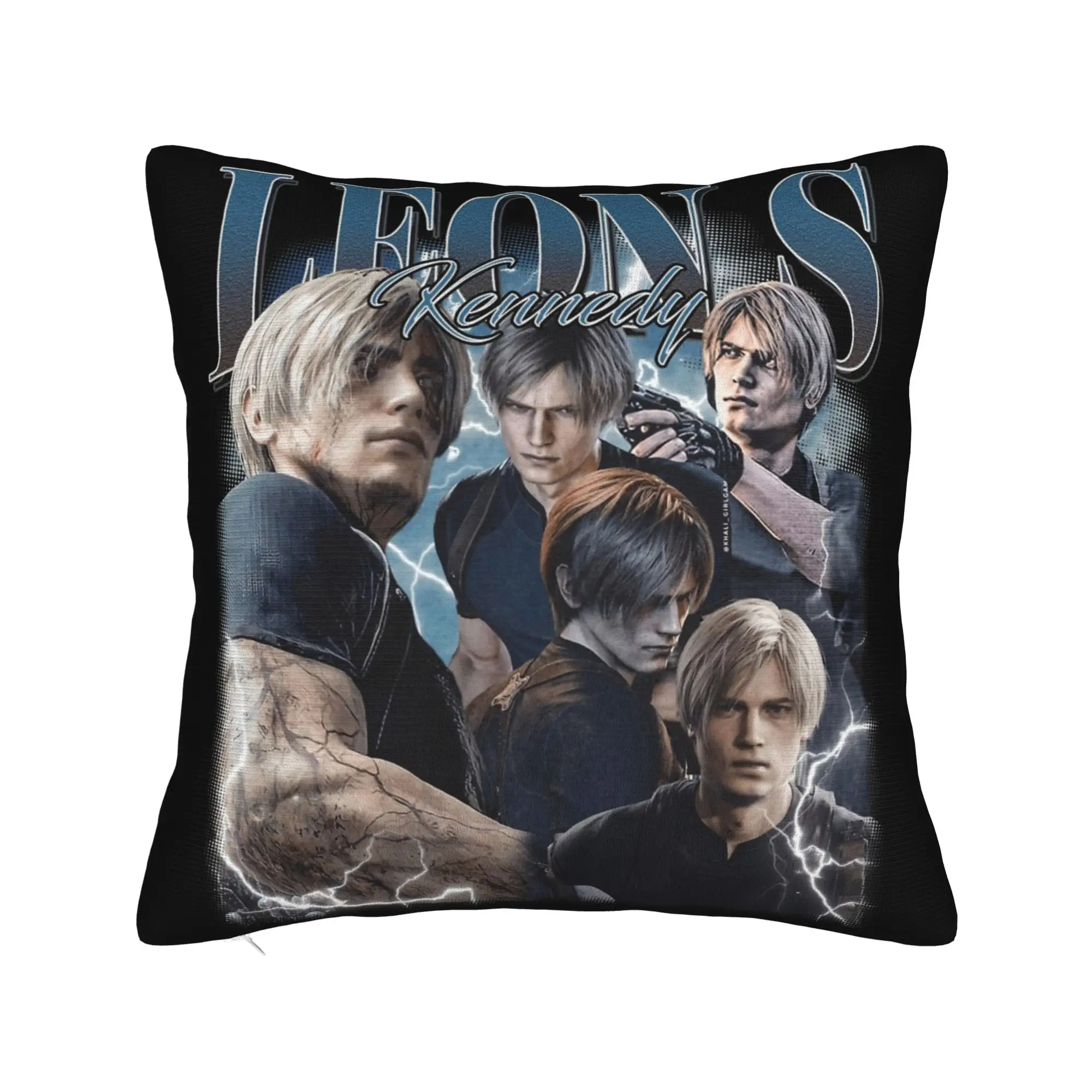Leon S. Kennedy Pillowcase Printing Polyester Cushion Cover Gift  Pillow Case Cover Home Square 45*45cm