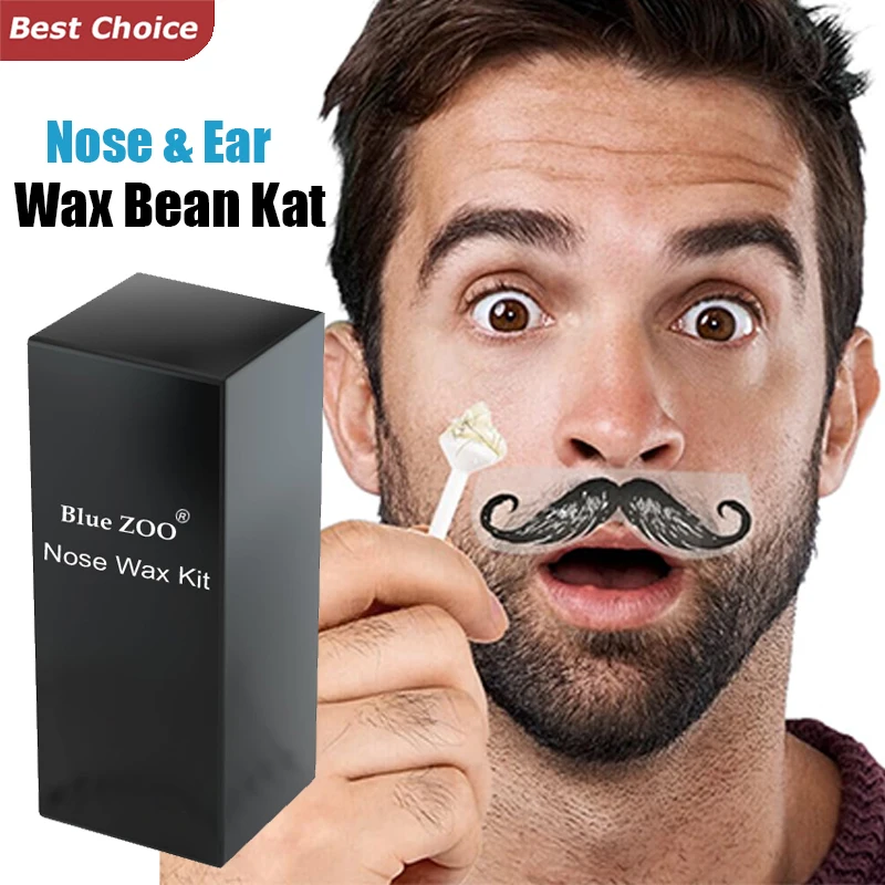 50g Wax beanPortable Painless Nose Wax Kit For Men & Women Nose Hair Removal Wax Set Paper-Free Nose and Ear Hair Removal Kit