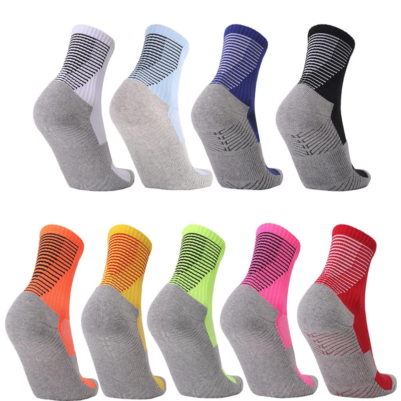 

Men's Sport Soccer Crew Socks Non Skid Ball Anti Slip Non Slip Towel Bottom Grip Pads for Football Training Grip Socks