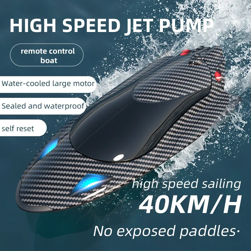 

Hot-selling New Rc Remote Control Boat Speedboat Rowing High-speed Boat Boy Water Toy Water-cooled Turbojet Ship Model