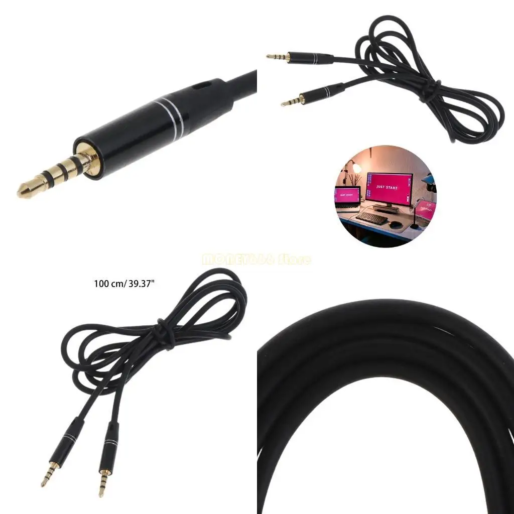 F62C 2.5mm 보조 케이블 잭 수컷에서 남성 오디오 케이블 2.5mm 헤드폰 용 스피커 케이블