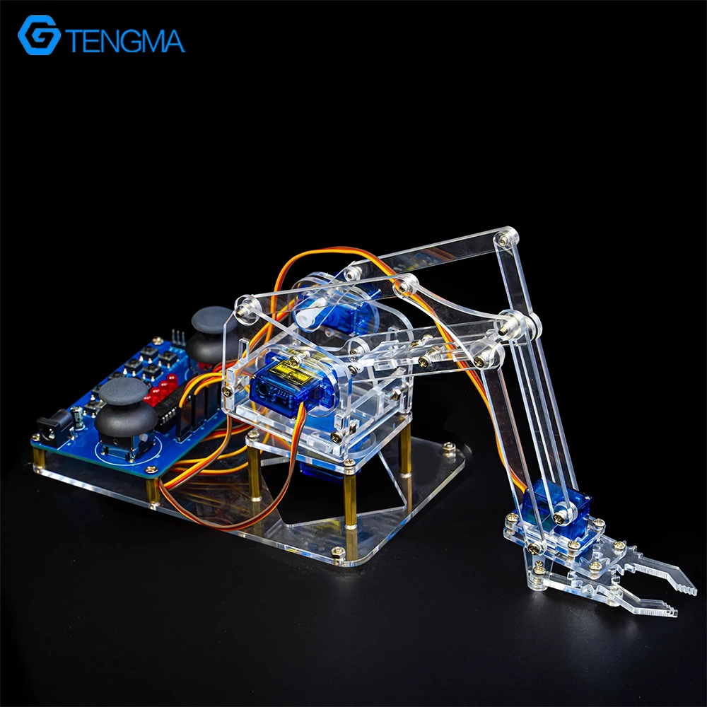 Electronic Soldering Assembly Microcontroller Robotic Arm Kit Acrylic Shell Four Degree of Freedom Robot DIY Loose Parts - view 5