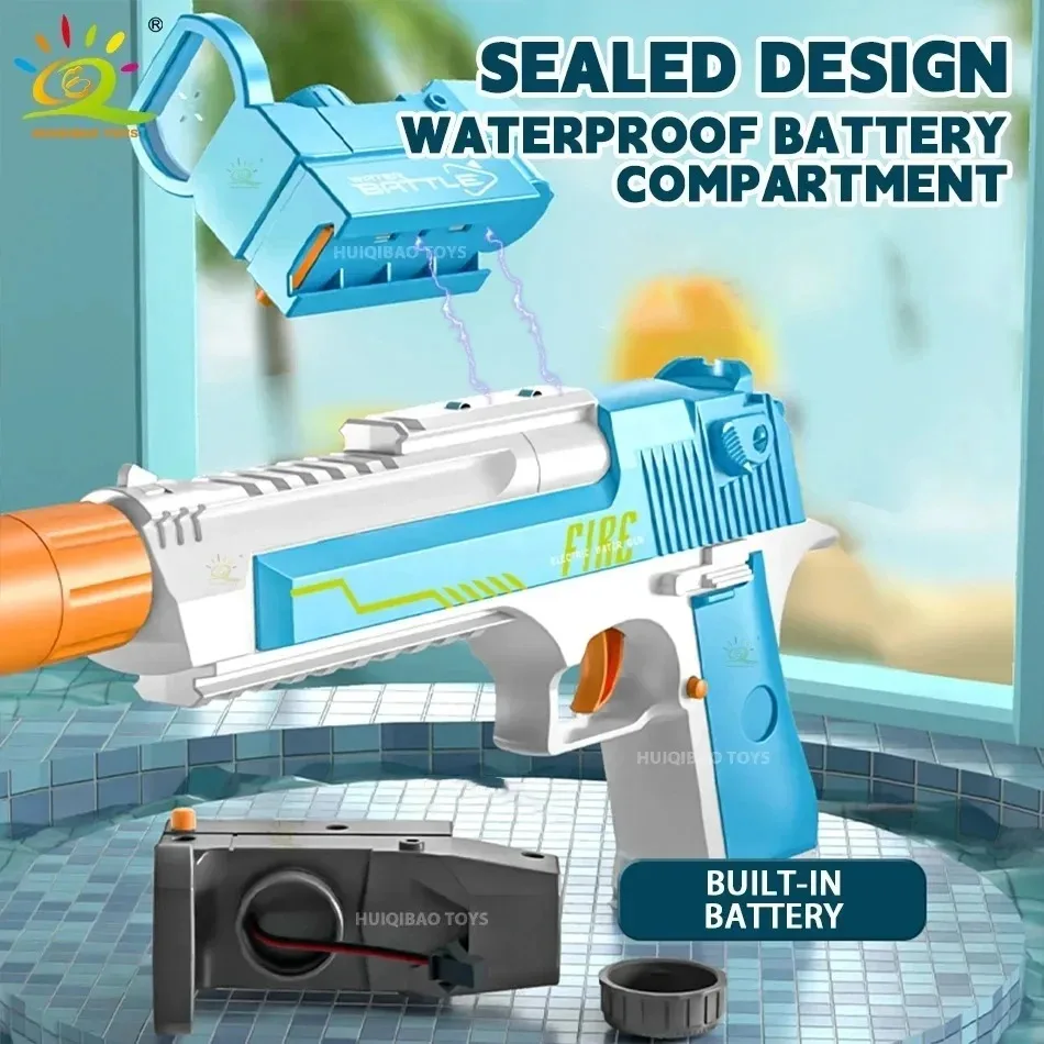 Desert Eagle Electric Auto Combat Light Linkage Water Gun Summer Outdoor Fantasy Fight Firing Strzelanie Zabawka dla dzieci Prezent dla chłopca