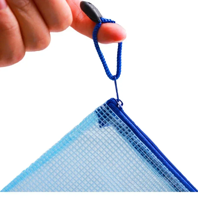 5/10 PCS cartella di immagazzinaggio di cancelleria File Mesh Zipper Pouch A4 A5 A6 borsa per documenti cartelle di File con cerniera forniture per ufficio scolastico