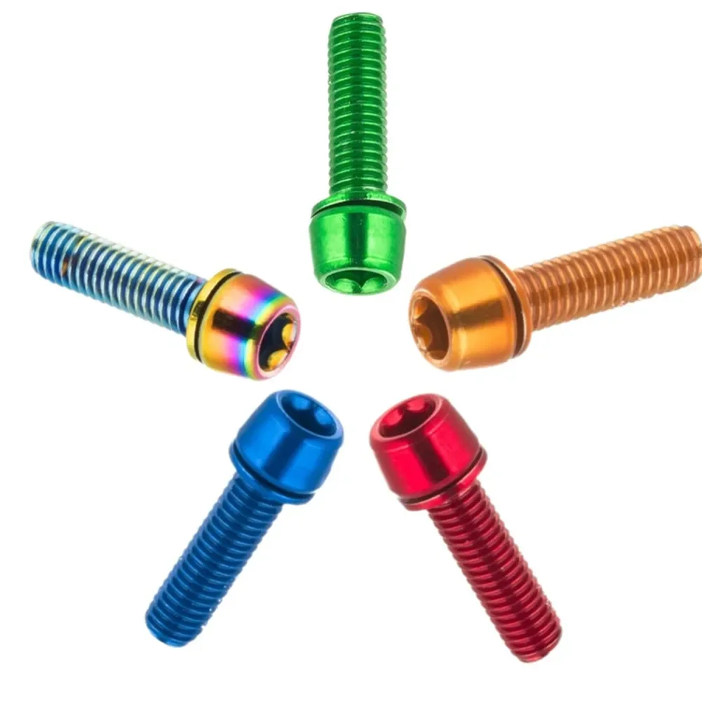 6Pcs bicycle Handlebar Stem Bolts M5x18 mountain Bike Bolts Handlebar Stem Shifter Screws Fasteners