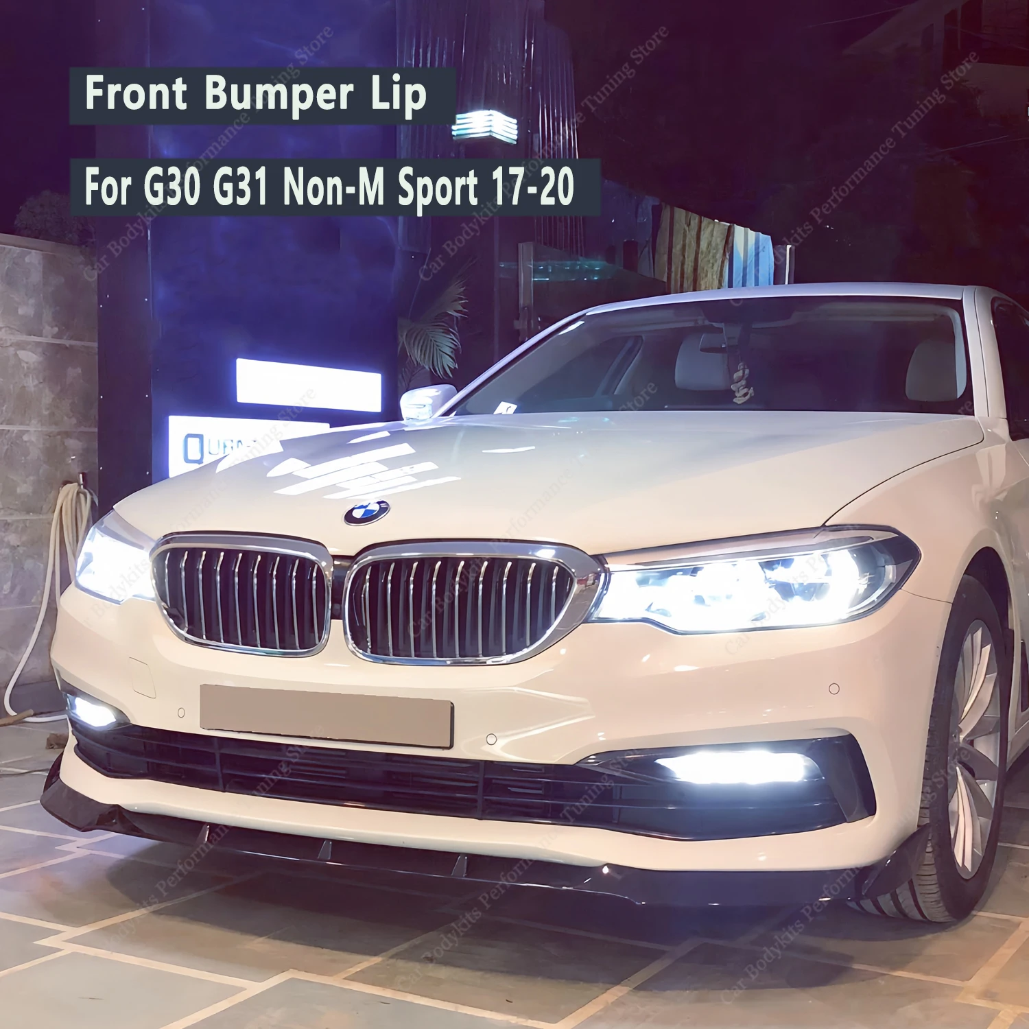 

Накладка-сплиттер на передний бампер (диффузор) для BMW G30 G31 520d 525d 530d 530e 2017-2020 (до рестайлинга), комплектация Luxury Line, тюнинг