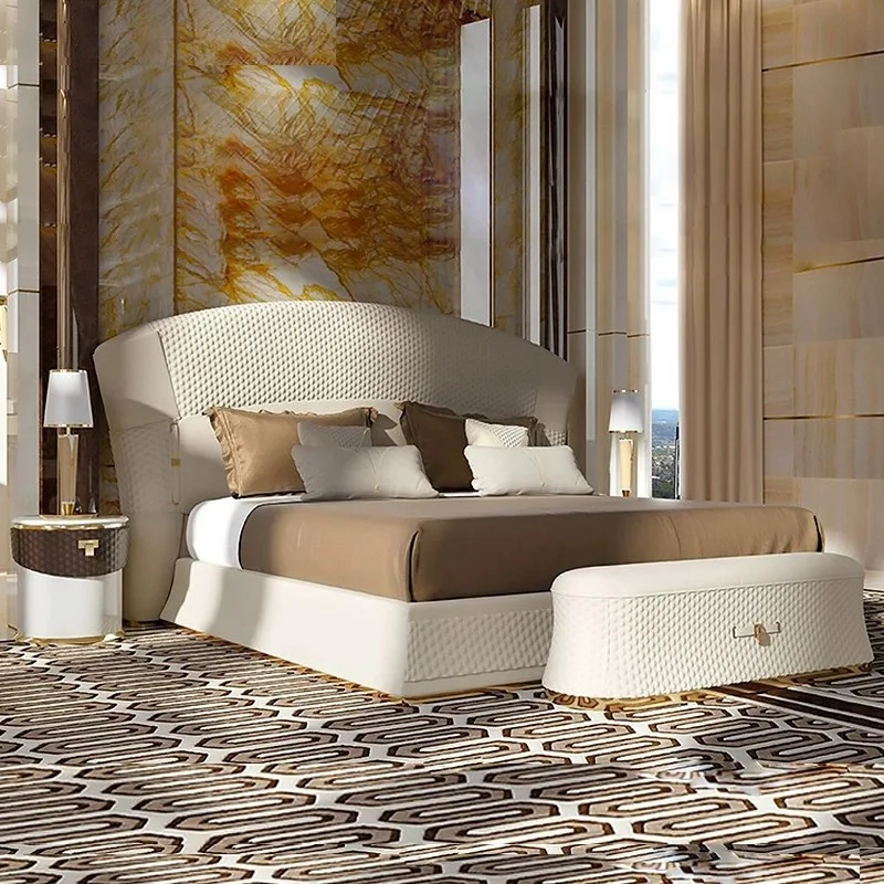 

Modern Bedroom Furniture China Latest Design Bed Bedroom Furniture Wooden king Size Bed Double Bed