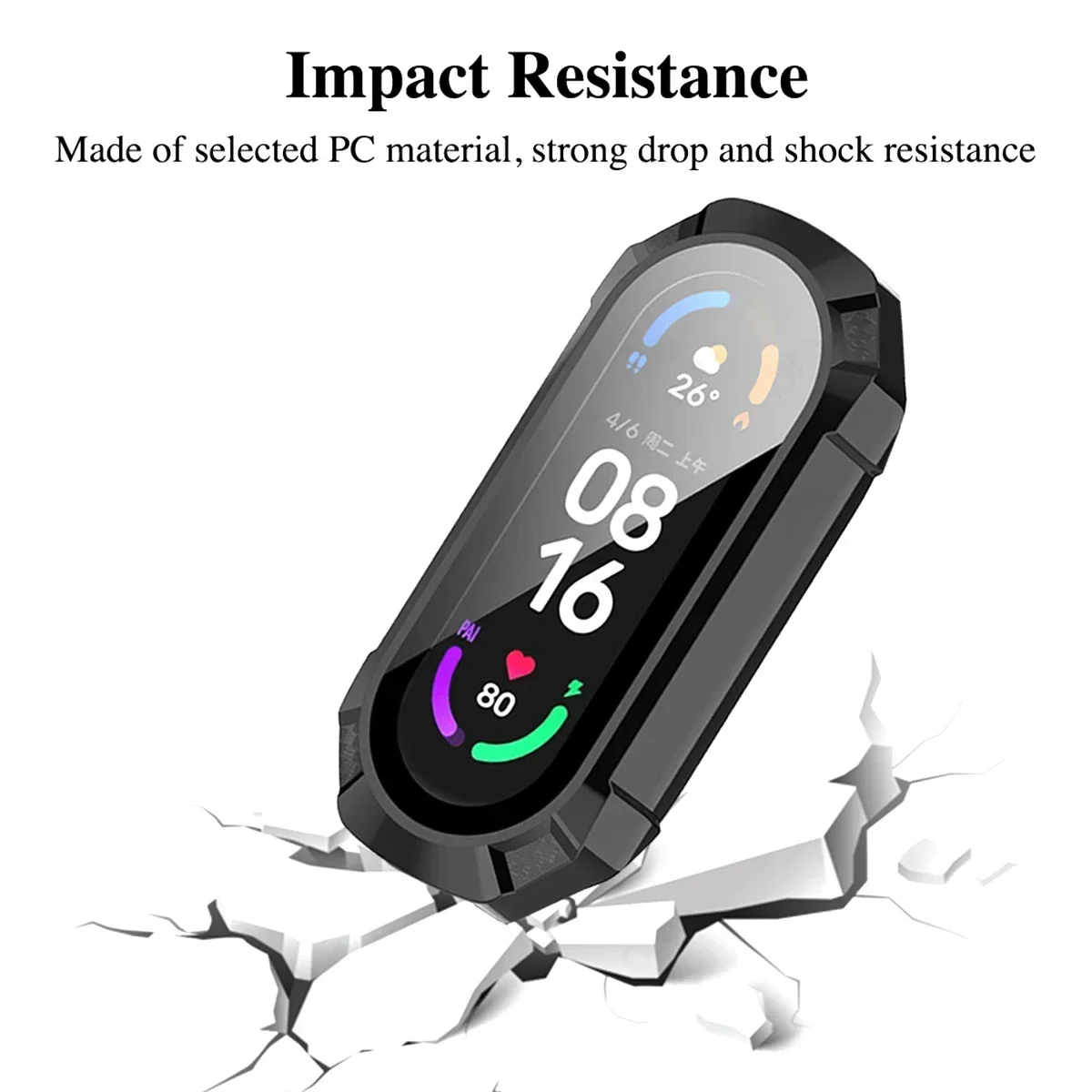 خفف من الزجاج وحافظة ل شاومي مي باند ، واقي الشاشة ، ساعة ذكية ، ميباند 6 ، 5 ، 4 ، فيلم HD ، غطاء على الفرقة الذكية 8 ، 9 ، جهاز كمبيوتر ، 7