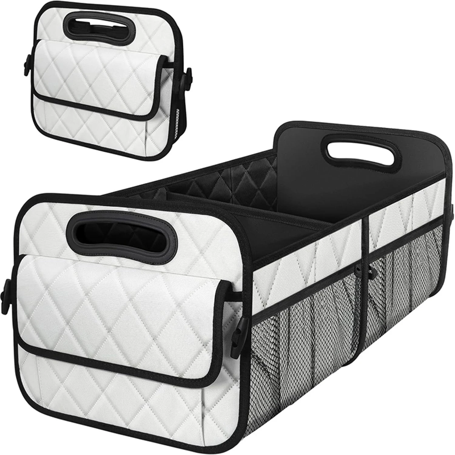Auto Trunk Organizer With 6 Pockets - Premium Car Storage For Sedan/truck,Durable Auto Accessories Organizer, Collapsible JJ2053