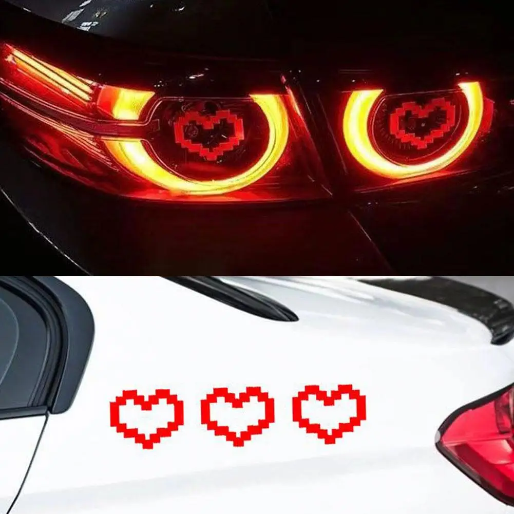 

Automotive Stickers Mosaic Heart-shaped Pixel Heart-shaped Decoration, Sticker & Taillight Decoration Car Waterproof Headli Y9D5