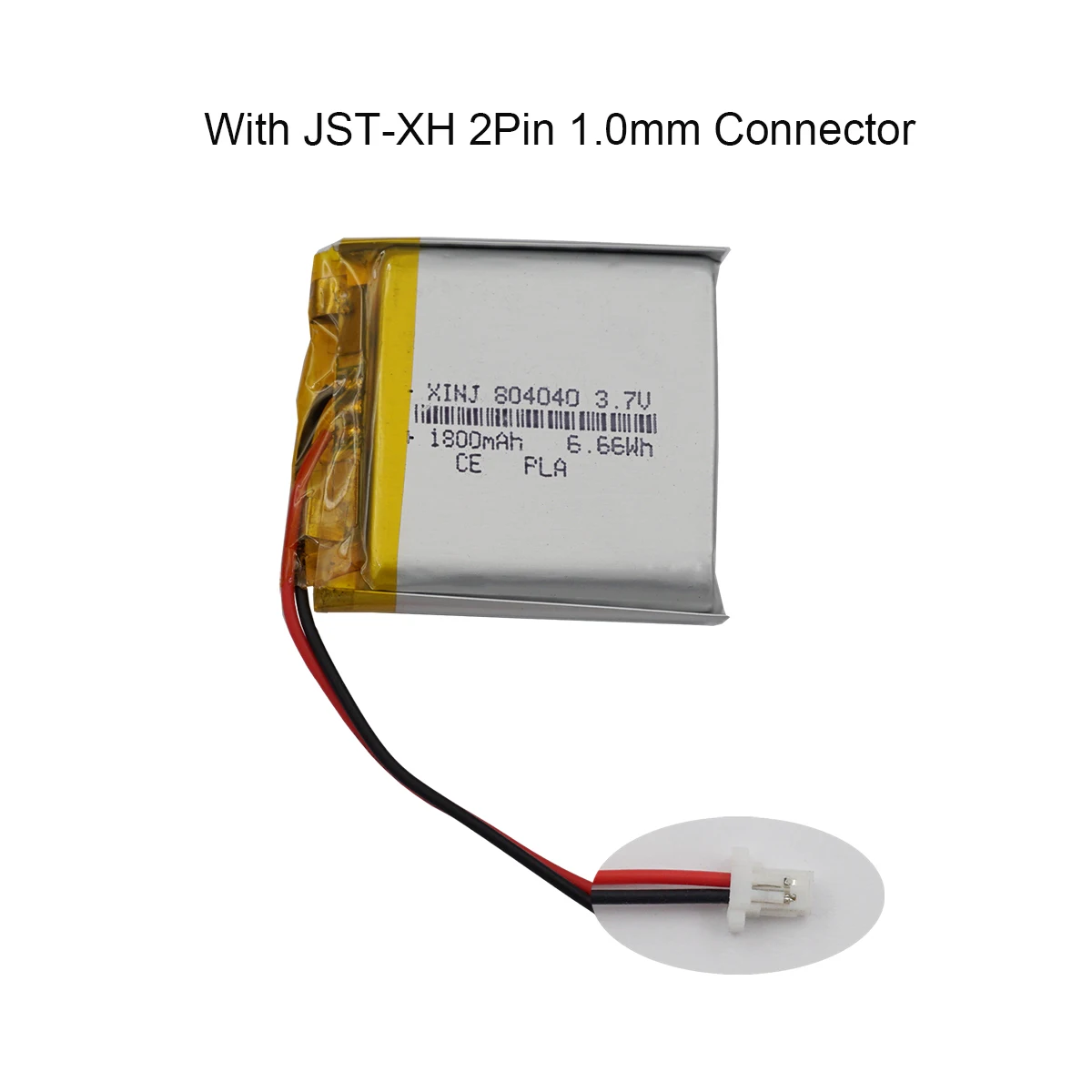 3.7 فولت 1800 مللي أمبير 6.66Wh بطارية ليثيوم بوليمر قابلة للشحن يبو JST 2Pin 1.0 مللي متر موصل التوصيل 804040   للكمبيوتر اللوحي GPS DashCam