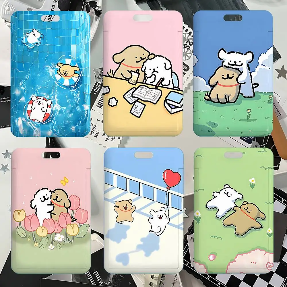 

Симпатичный чехол для карт M-maltese Kawaii с NFC и бесконтактной технологией слайдинга для студенческих, проездных, удостоверений личности и разрешений на работу.