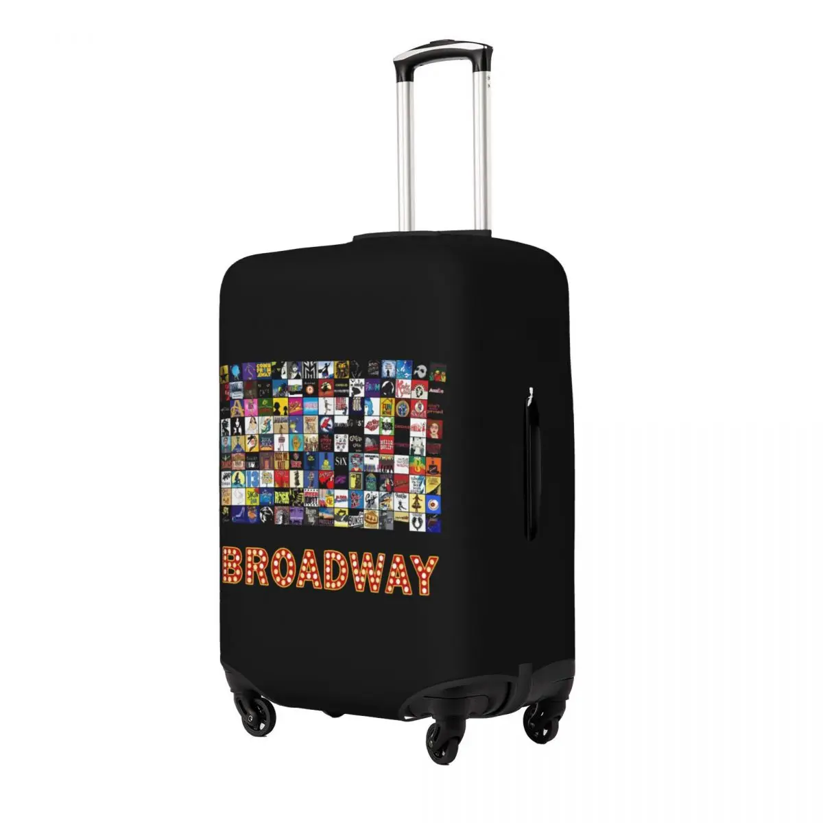 

Broadway Musical Theatre Logos - Hand Drawn Suitcase Cover Protection Elastic Trip Luggage Protector Covers for 18-32 Inch