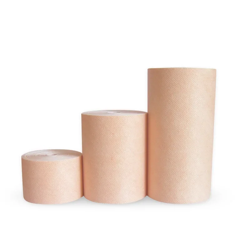 Medical Self Adhesive Breathable Waterproof Tape Wound Dressing Fastening Anti-allergic Bandage Roll Skin Color Non-woven Tape