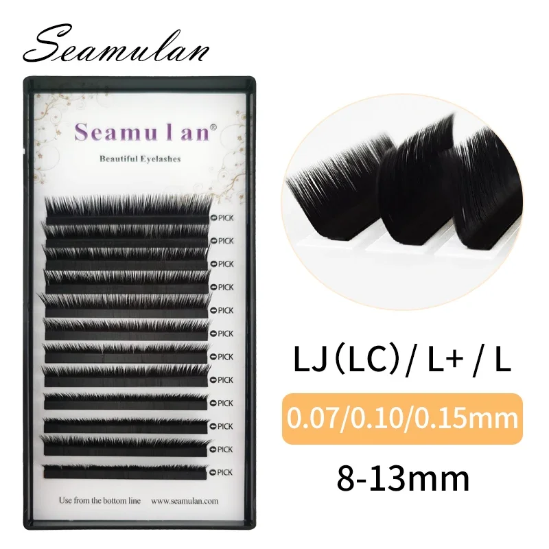 Seamulan Matte Black Eyelash Extensions Individual Natural Soft High Quality Eyelashes Supplies Lash Extension Volume Lashes