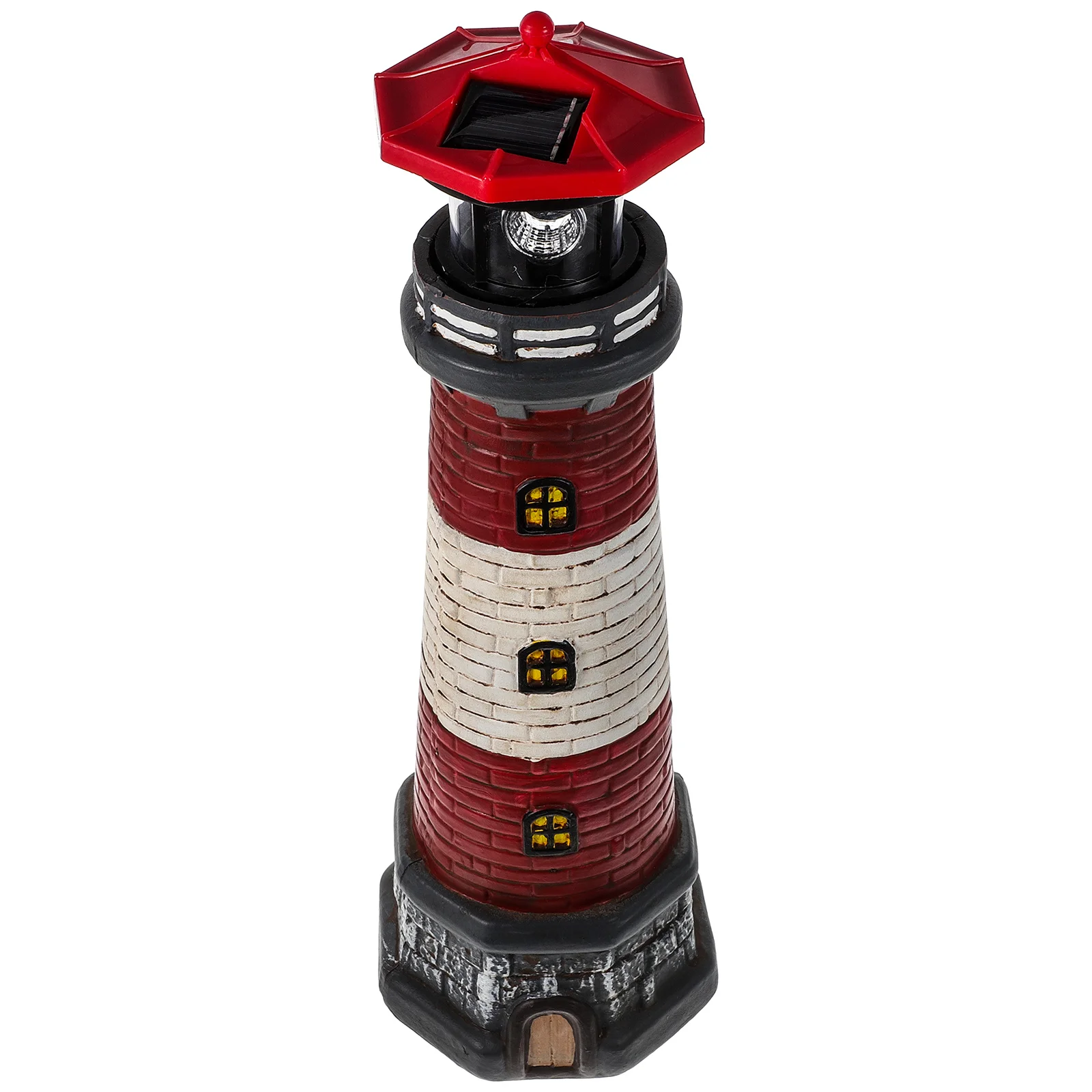 

Garden Lighthouse Statue Solar Powered Resin Craft Decor for Yard Lawn Path Porch Waterproof Outdoor Adornment