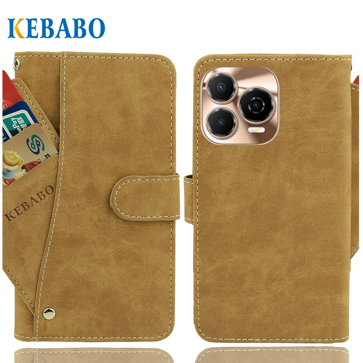 Carteira de couro vintage BLU Bold K5 K20 K30 K50 F5 5G, capa luxuosa com compartimentos para cartões, capa protetora para telefone, bolsas
