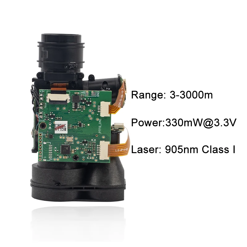 6X Magnification Laser Rangefinder Multi-function Digital Serial Distance Measuring Module Photoelectric Hunting Sensor 3KM