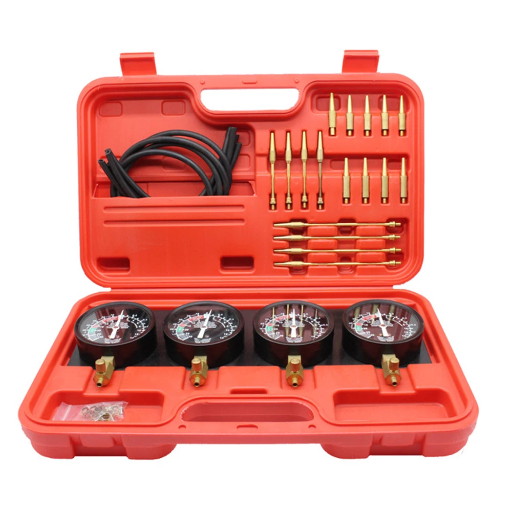 

Professional Universal Car Fuel Vacuum Carburetor Synchronizer Set 4 Gauges Tool Kit For Motorcycle Car