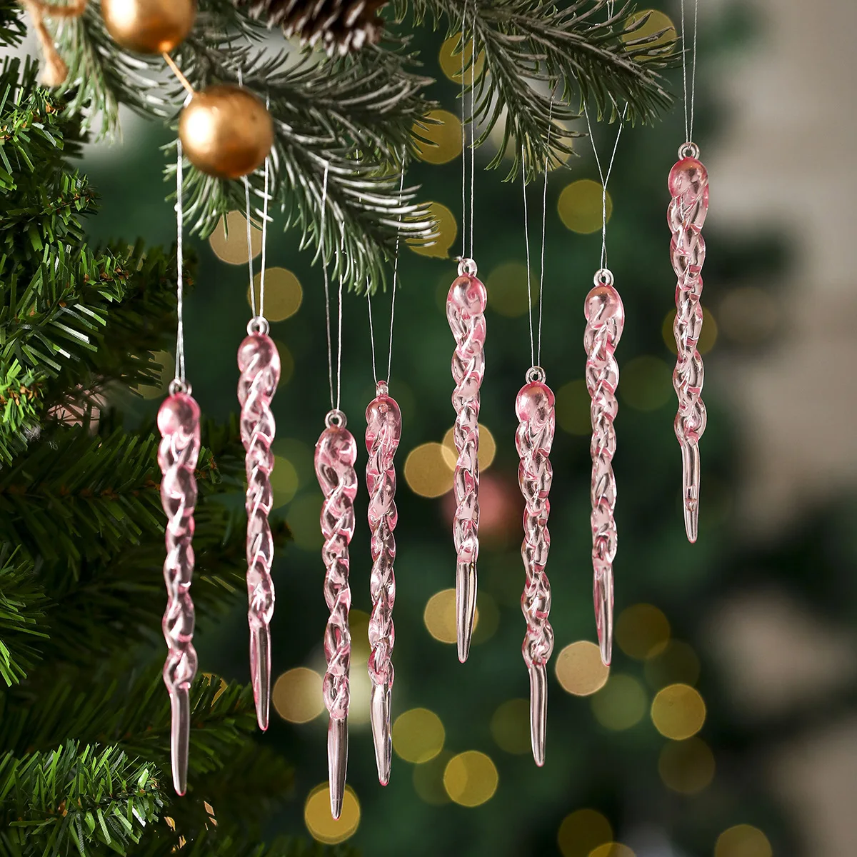 

Ice Strip Pendant New Christmas Tree Decoration Tree Hanging Decoration Creative Snowflake Pendant For Festival Decoration