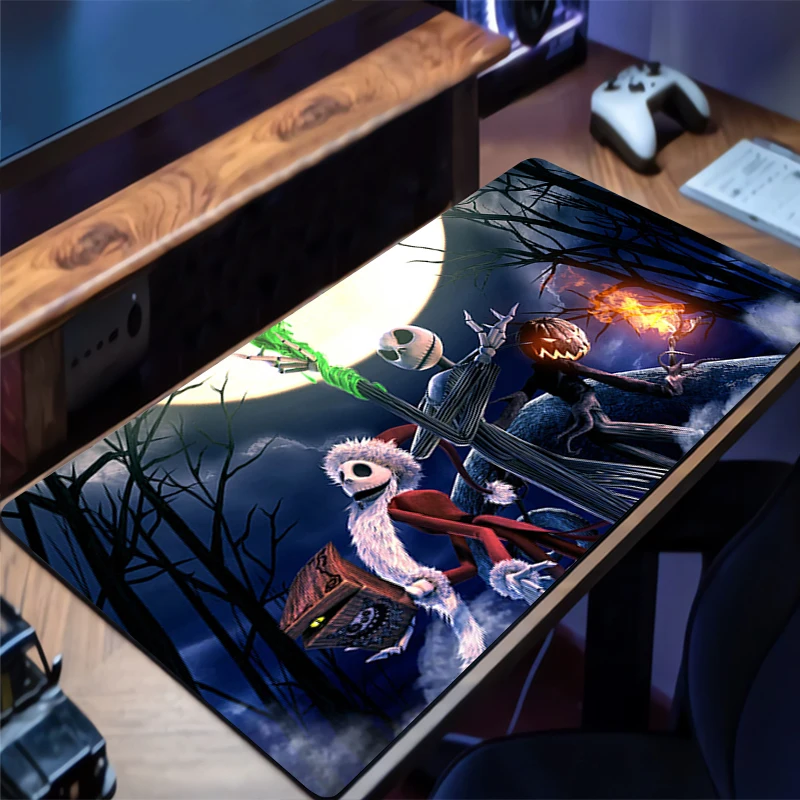 

Mouse Pads Disney movie Skeleton Jack Desk Mat Protector Gaming Mousepad Office Table Decor Keyboard Long Pad Computer Gamer Mat