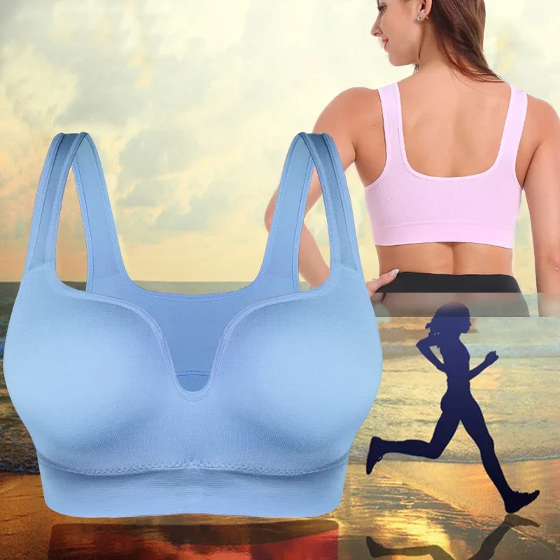 SEXYWG Women Sport Bras Yoga Shirt Fitness Running Vest Underwear Padded Bra Crop Sports Workout Top Wireless Push Up Brassiere