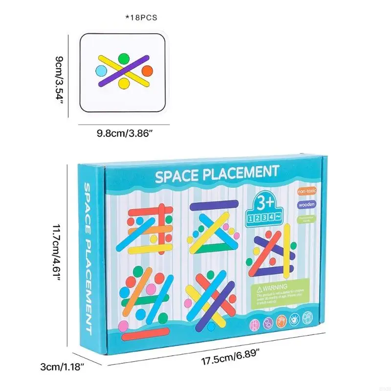 090B Sensorische puzzel kleurrijke speelgoed vroege leerbord game ruimte activiteiten speelgoed