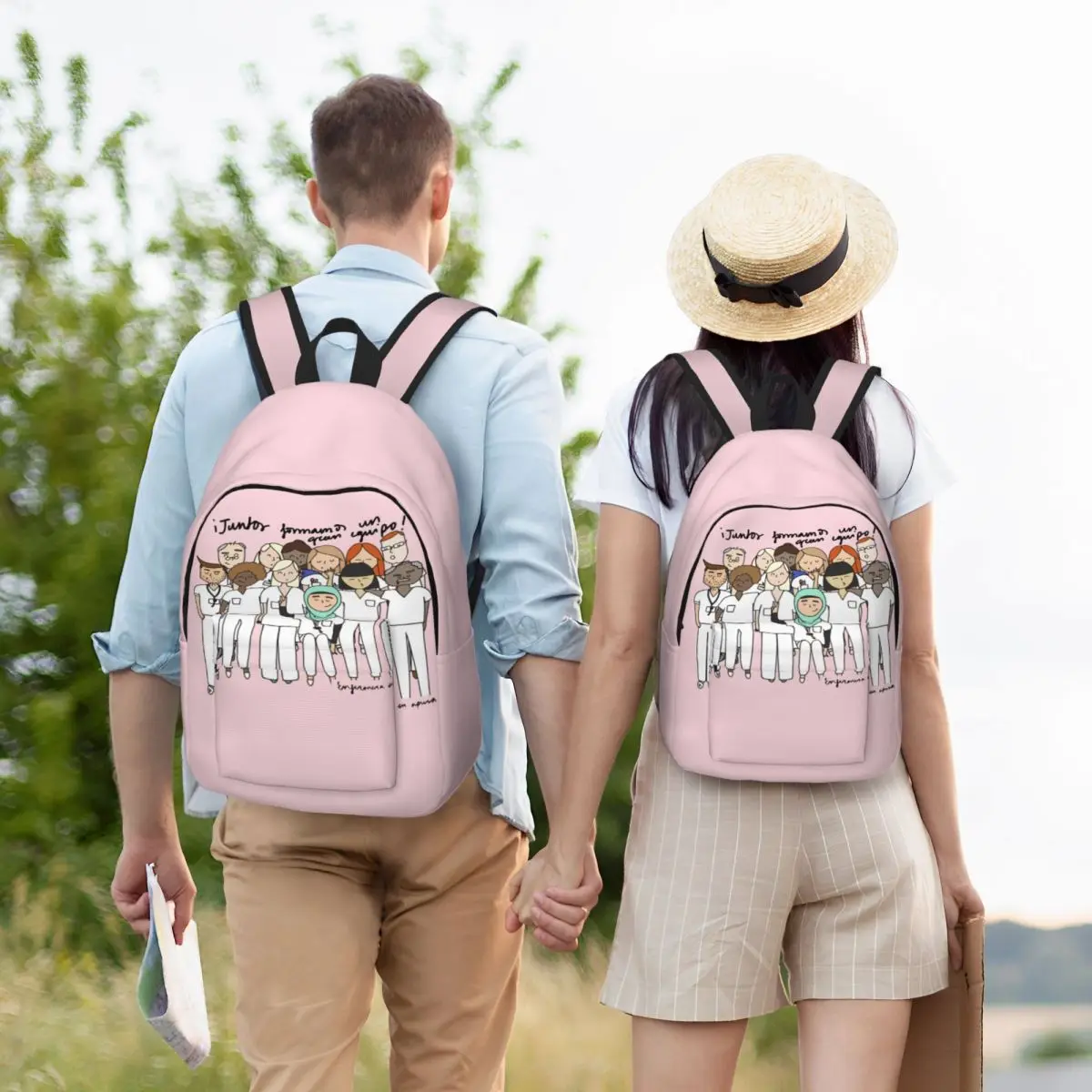 Mochila de lona para niños y niñas, morral para estudiantes de primaria, preescolar, Enfermera, Doctor, libro médico