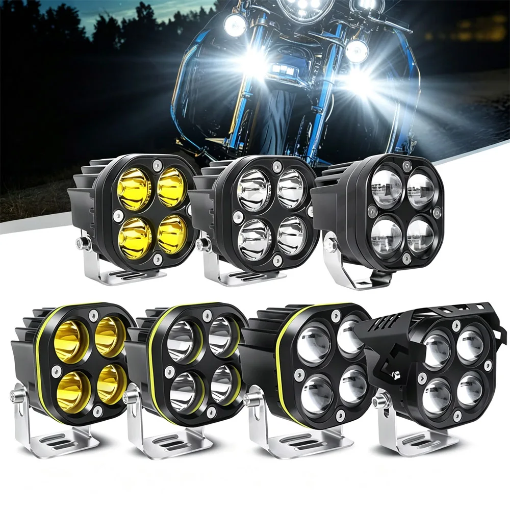 3Inch LED Square Work Lights Driving Spotlight Motorcycle Yellow White RGB Fog Lights For Off Road Car Pickup Truck 4x4 Tractor