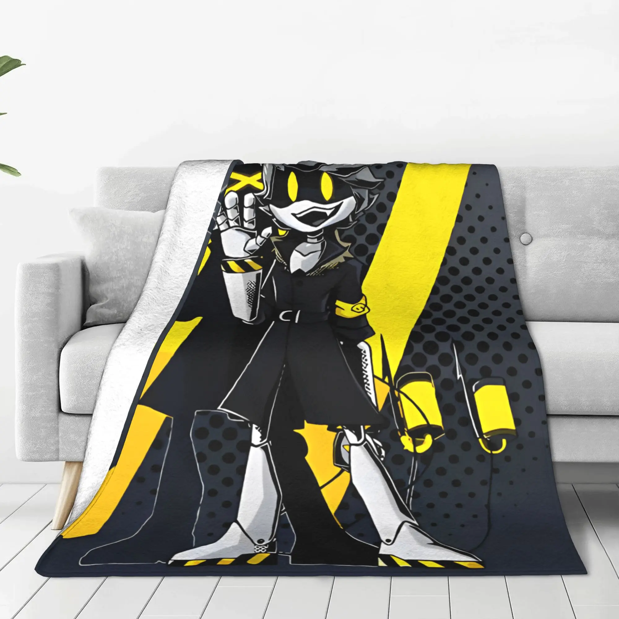 Murder Drones  Flannel Blanket Romance Comedy  Funny Throw Blanket for Home 125*100cm Rug Piece