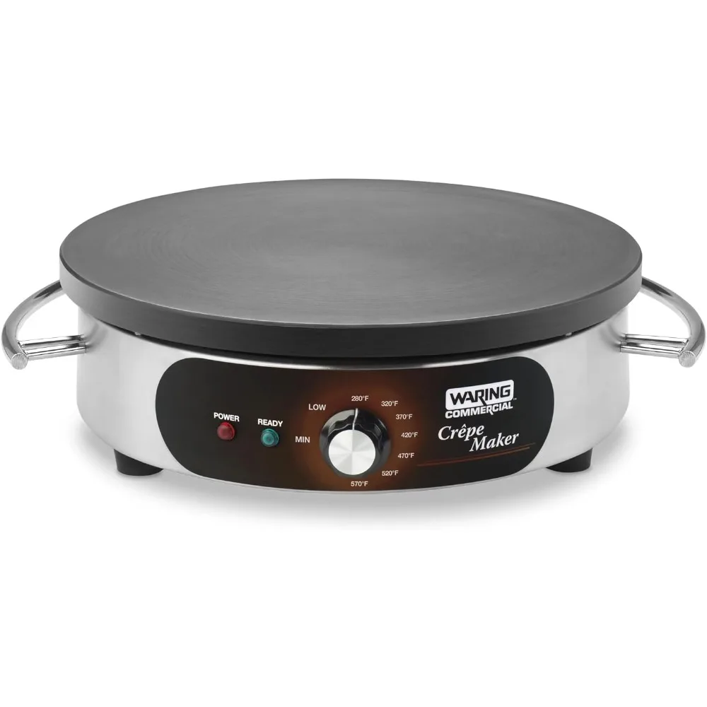 

Commercial WSC160X 16" Electric Crepe Maker, Cast Iron Cooking Surface, Stainless Steel Base, Includes Batter