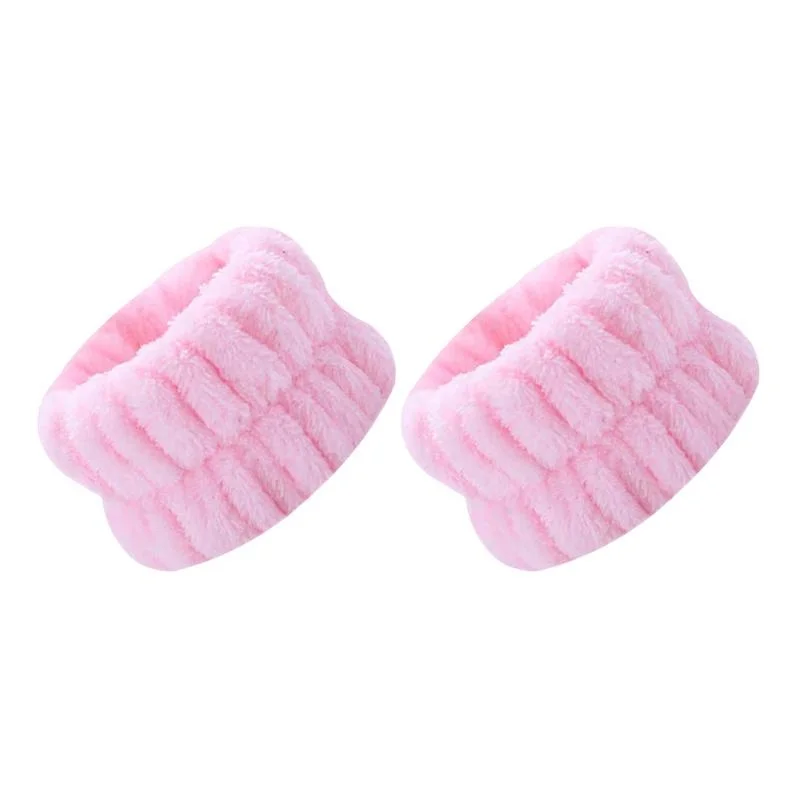 2pcs Face Washing Wristbands Spa Wash Band Microfiber Wrist Towels Wash Strap for Washing Face Makeup Skin Care Yoga Sport