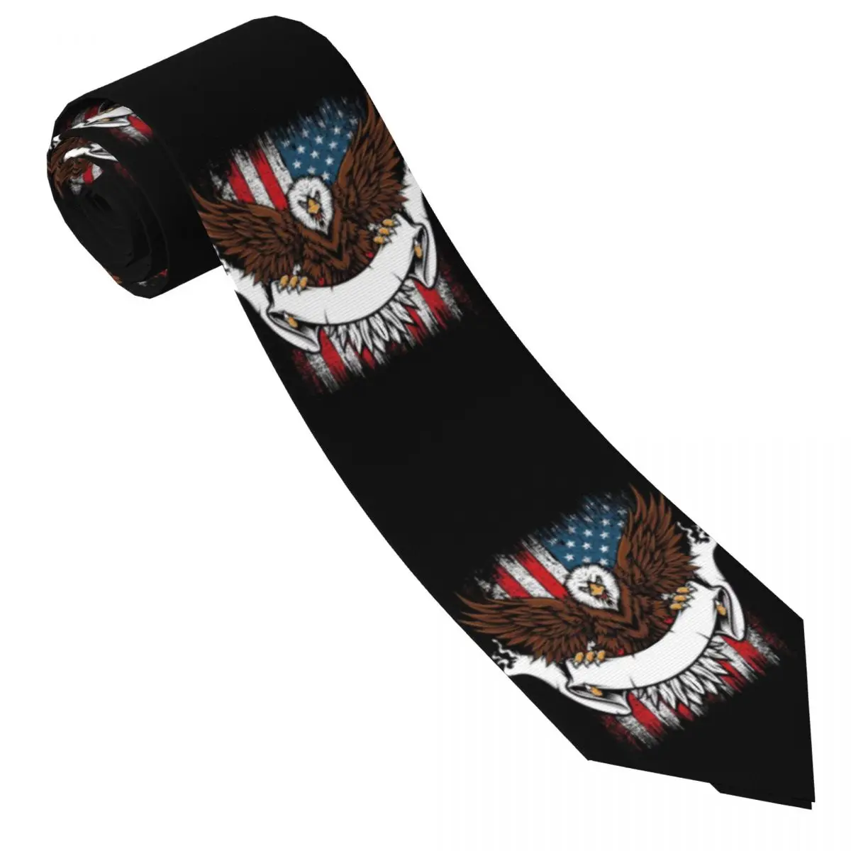 

Mens Tie Flying Bald Eagle Neck Ties Fashion Retro Trendy Collar Tie Custom Wedding Quality Necktie Accessories