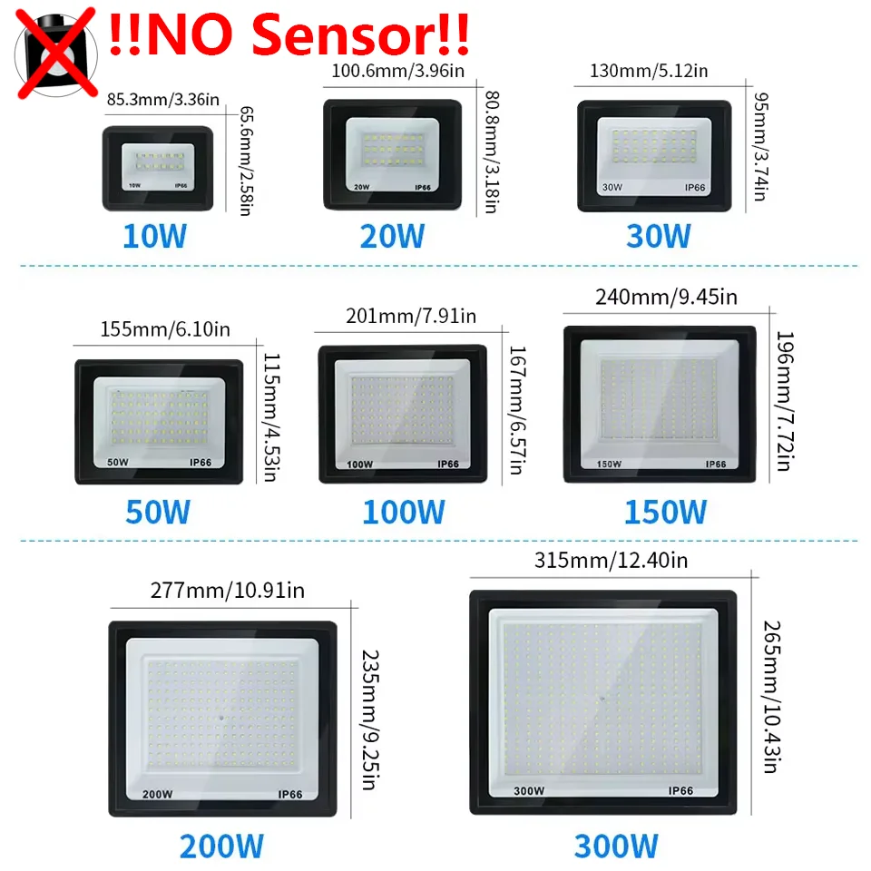 NONE LED PIR Motion Sensor/KEIN Sensor Flutlicht Wand Licht Outdoor 3 Farbe AC220V IP66 Wasserdichte LED Strahler Reflektor für Garten 3
