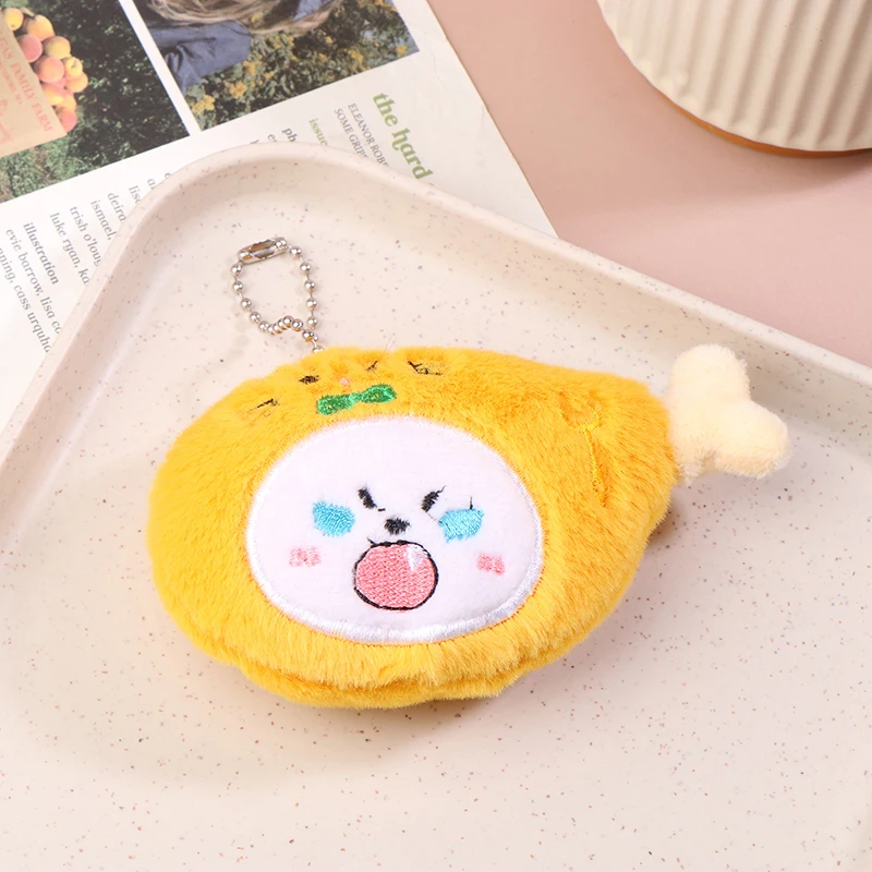 Squeaky Angry Chicken Leg Doll Pendant Funny Drag Plush Pendant Student Pendant Little Gift