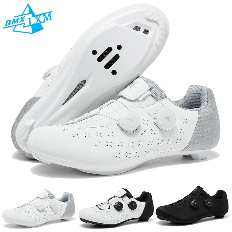 

Велотуфли для шоссейных велосипедов 2026 года, мужские и женские, белые, гоночные, самоблокирующиеся, скоростные, с шипами, нескользящие, для горного велоспорта