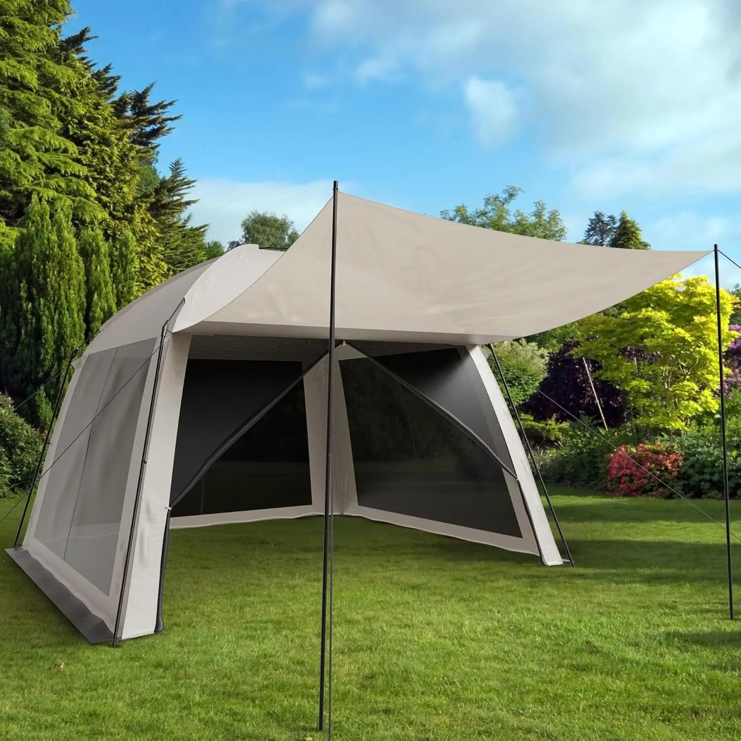 

outdoor large tent canopy sunshade mesh pergola portable anti-mosquito insect