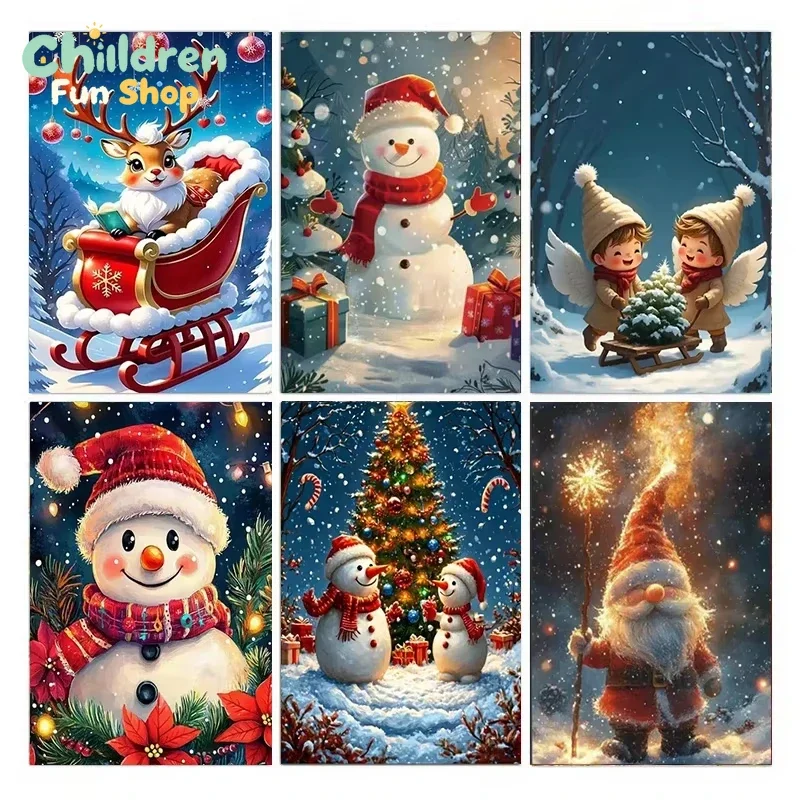 Christmas 5D Diamond Painting, Diamond Painting Kit For Adults And Beginners, DIY Diamond Painting,No Frame