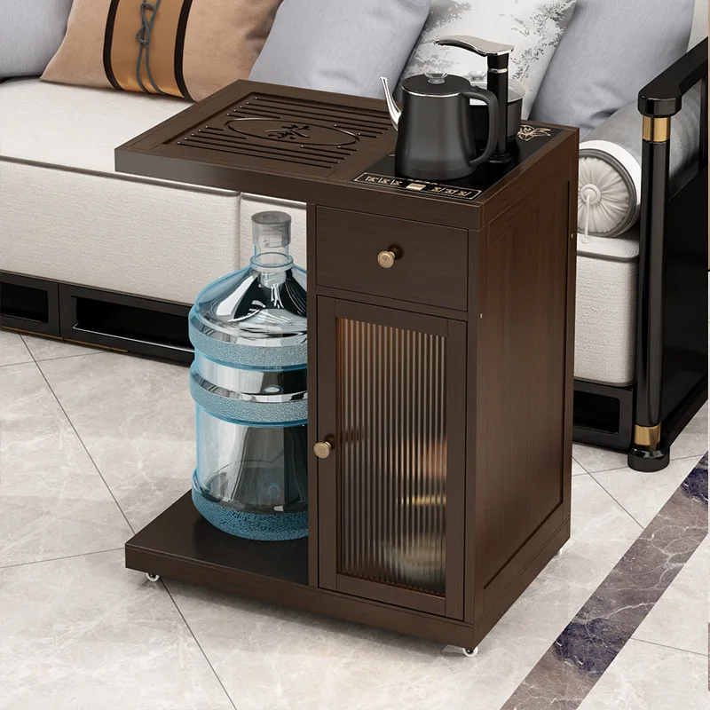 

Mobile tea table, kettle integrated, household multi-function with wheels, tea edge, table, cart, tcabinet