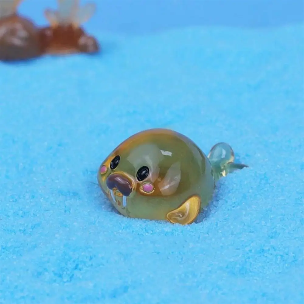 

Cartoon Luminous Ocean Animal Ornament Resin Crafts DIY Ocean Animal Miniature Figurines Cute Mini Ocean Animal Statue